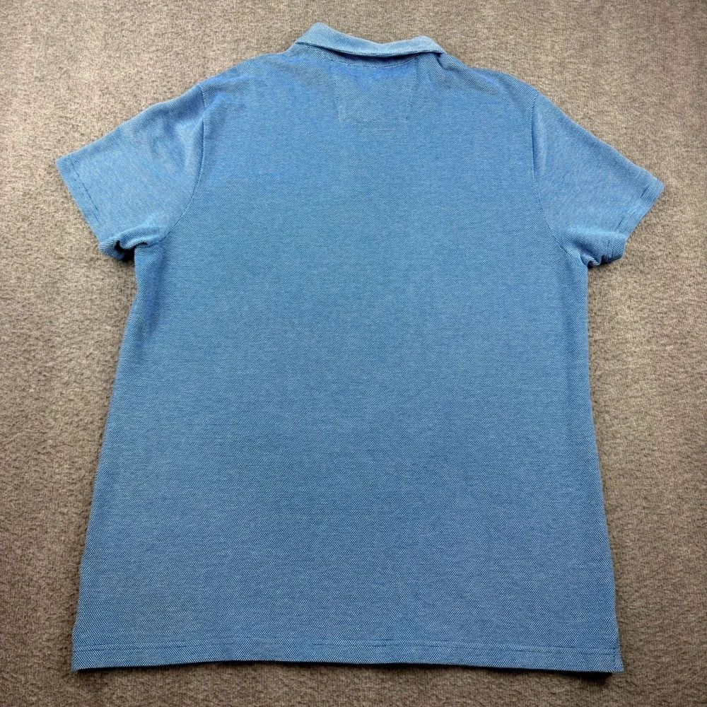 Banana Republic Men's XL‎ Organic Cotton Pique Polo Blue Short Sleeve